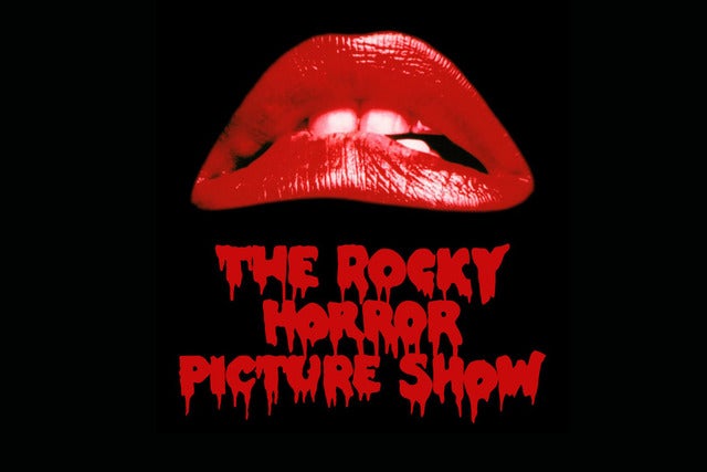 Official show art for The Rocky Horror Picture Show — the iconic red lips over the show title